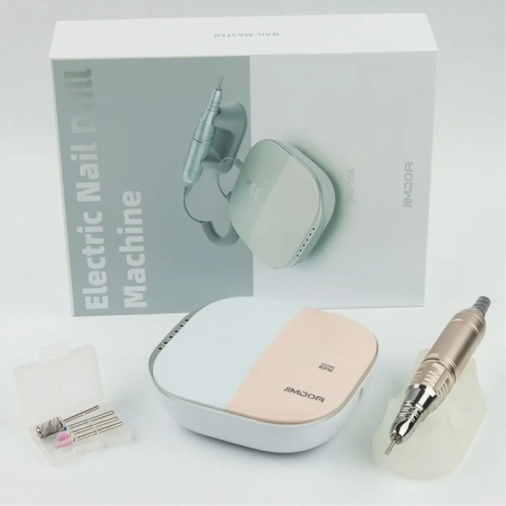 (4in1) Electric nail cutter nail care with HD display polishing tool manicure pedicure - Pink