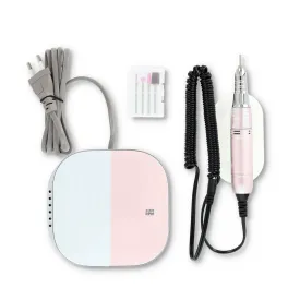 (4in1) Electric nail cutter nail care with HD display polishing tool manicure pedicure - Pink