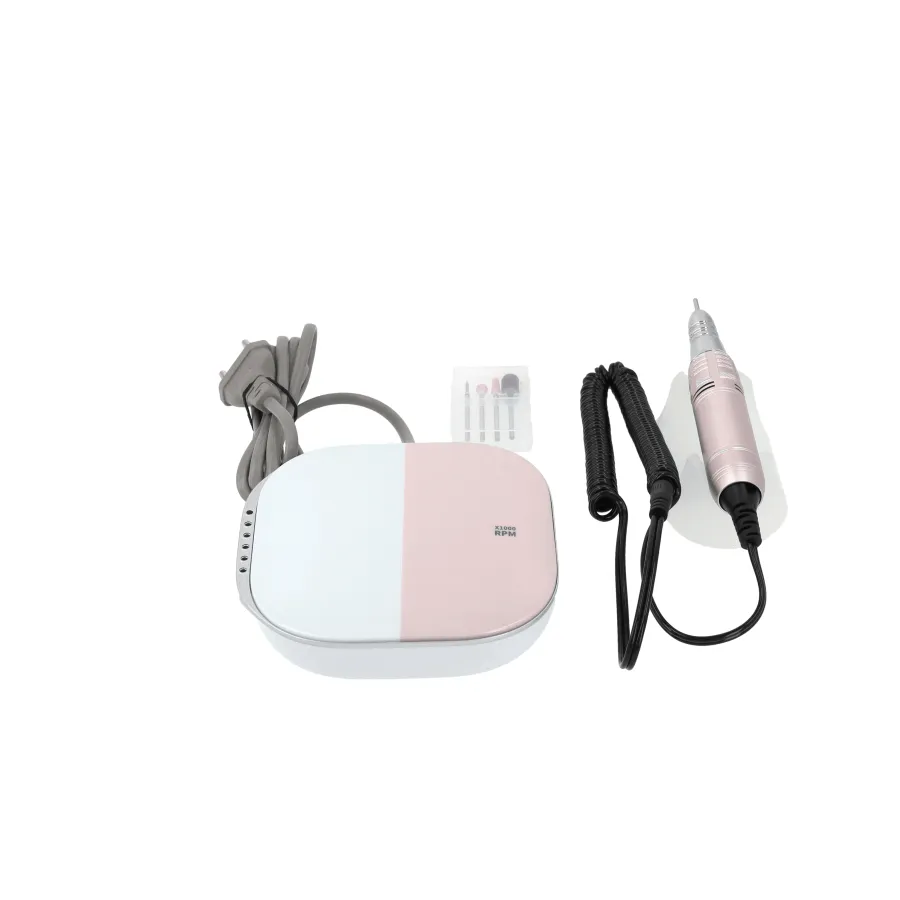 (4in1) Electric nail cutter nail care with HD display polishing tool manicure pedicure - Pink
