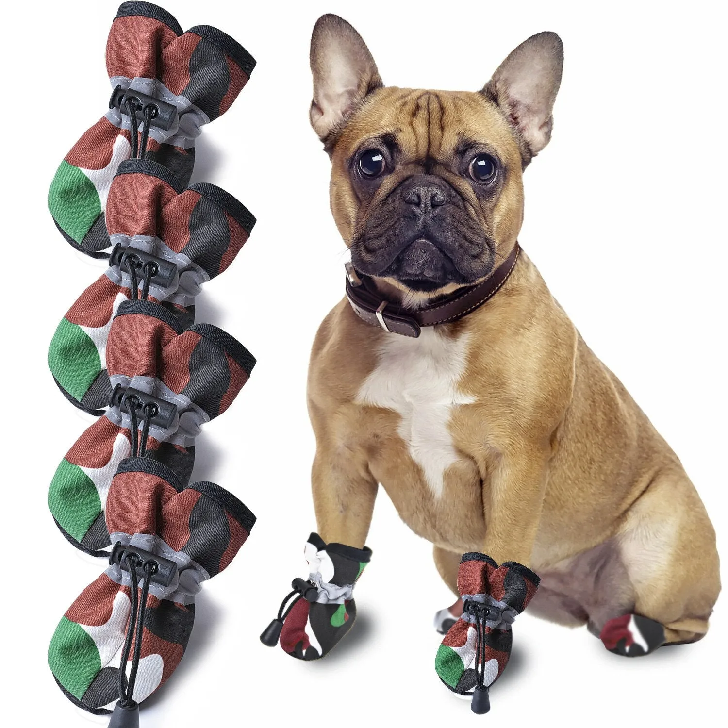 4pcs Winter Pet Dog Shoes Waterproof Anti-Slip Boots Footwear Warm For Small Cats Dogs Puppy Dog Socks Booties