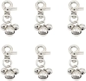 6 Pcs Loud Pet Bells Cat Dog Collar Bells Keychain Handbag Charm Pendant Bells Necklace Collar Decoration for Dog Cat