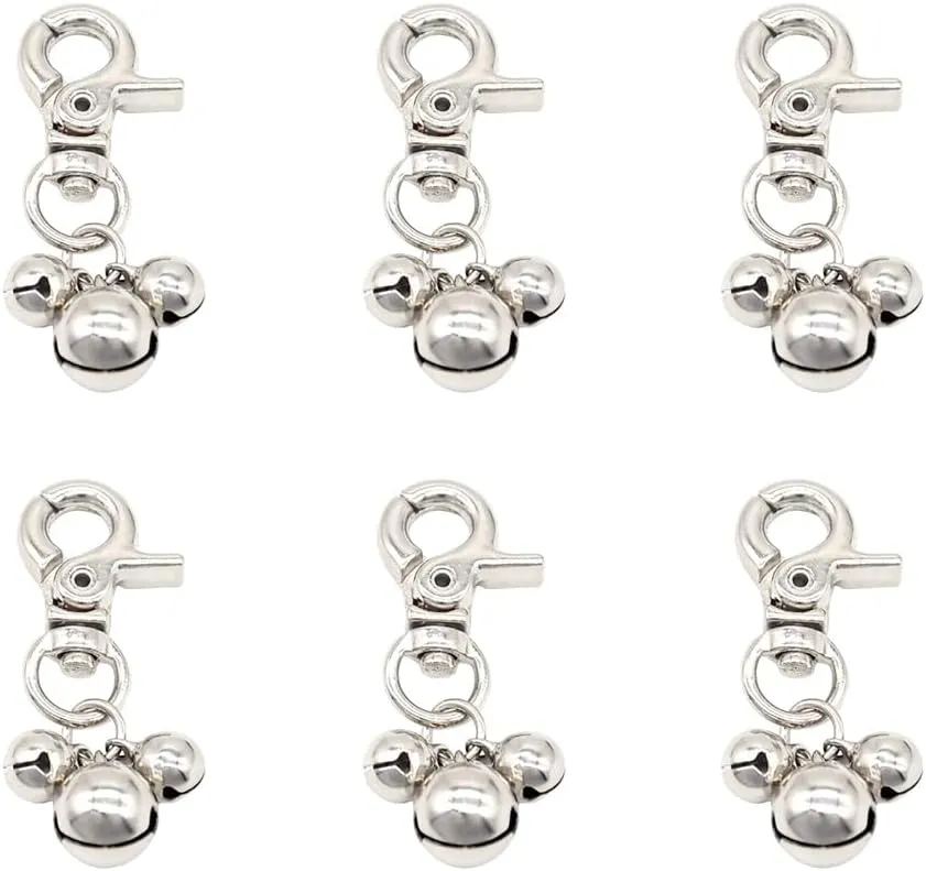 6 Pcs Loud Pet Bells Cat Dog Collar Bells Keychain Handbag Charm Pendant Bells Necklace Collar Decoration for Dog Cat