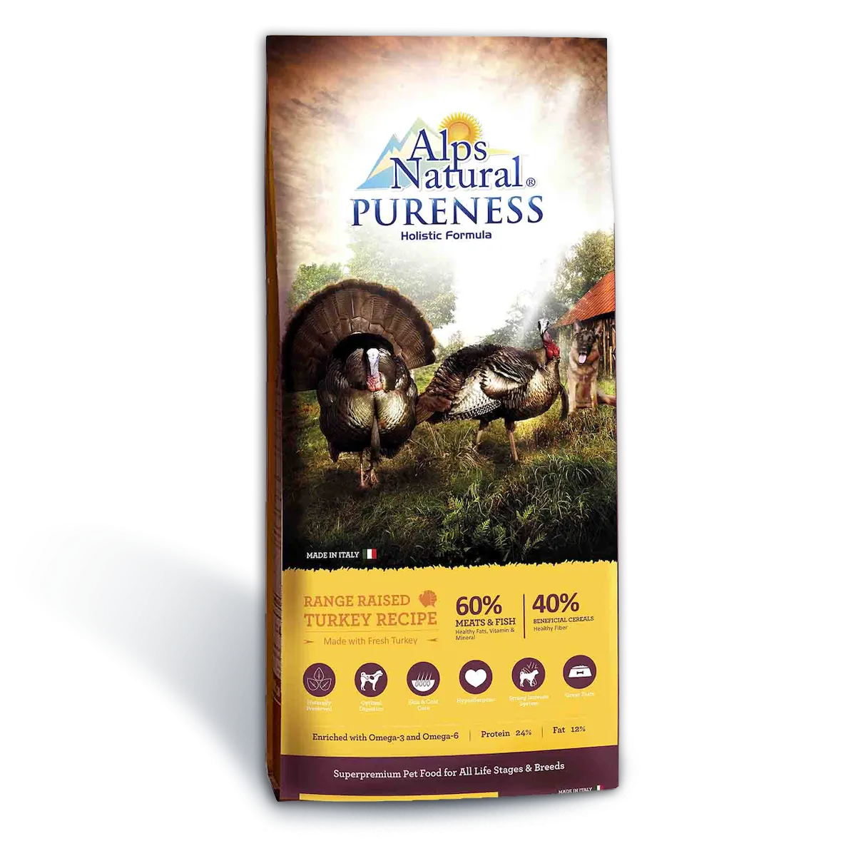 Alps Natural Pureness Holistic Dry Dog Food - Turkey Recipe (13kg)