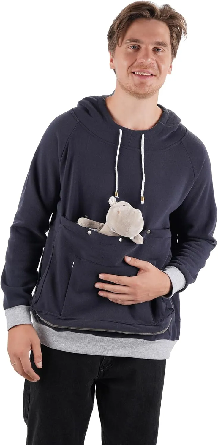 ALYC Cat Dog Carrier Hoodie Big Pet Pouch Sweatshirt Puppy Kitten Holder Carrier Pullover Top Kangaroo Unisex Hoodies