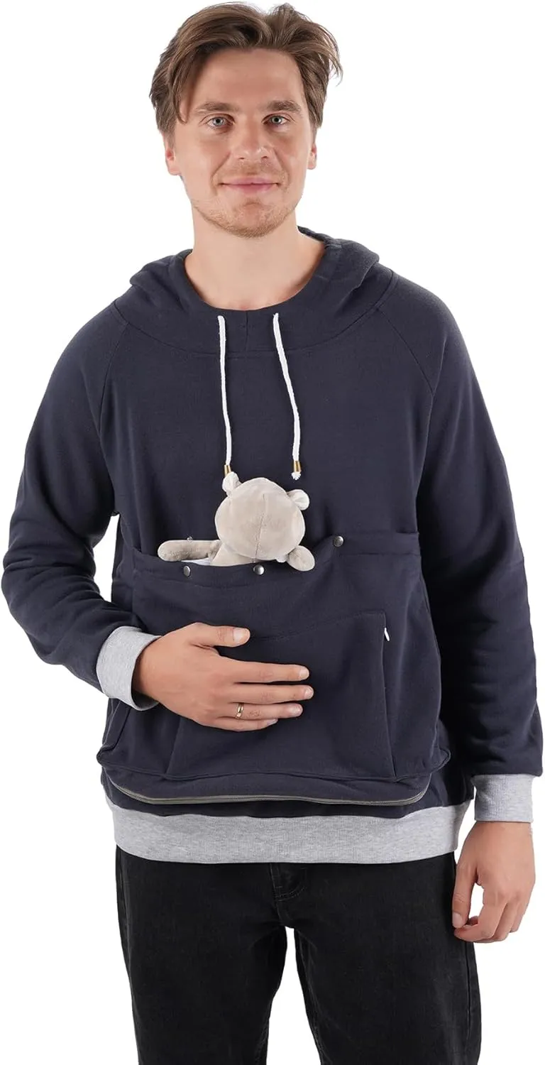 ALYC Cat Dog Carrier Hoodie Big Pet Pouch Sweatshirt Puppy Kitten Holder Carrier Pullover Top Kangaroo Unisex Hoodies