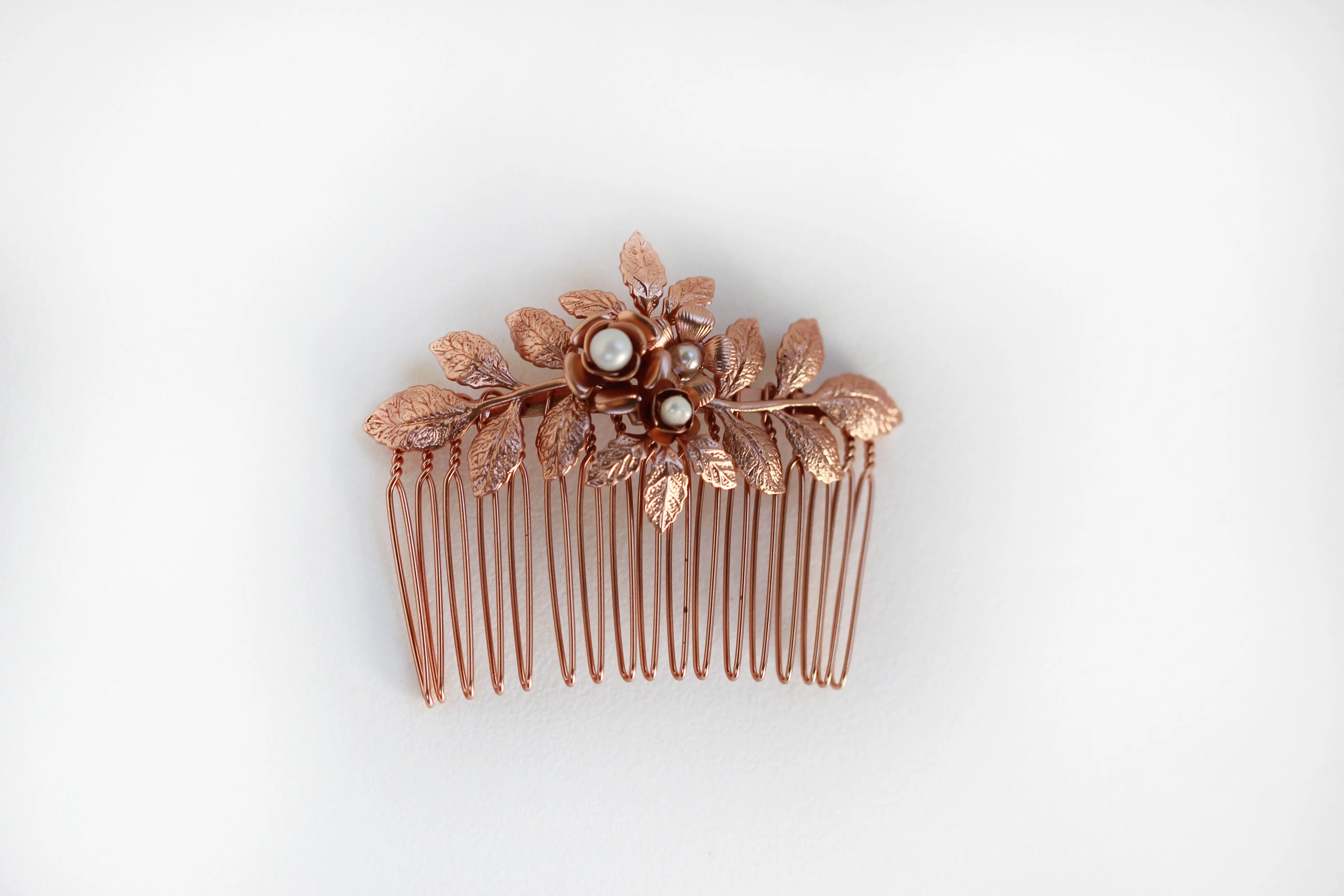 Amber Flower Hair Comb