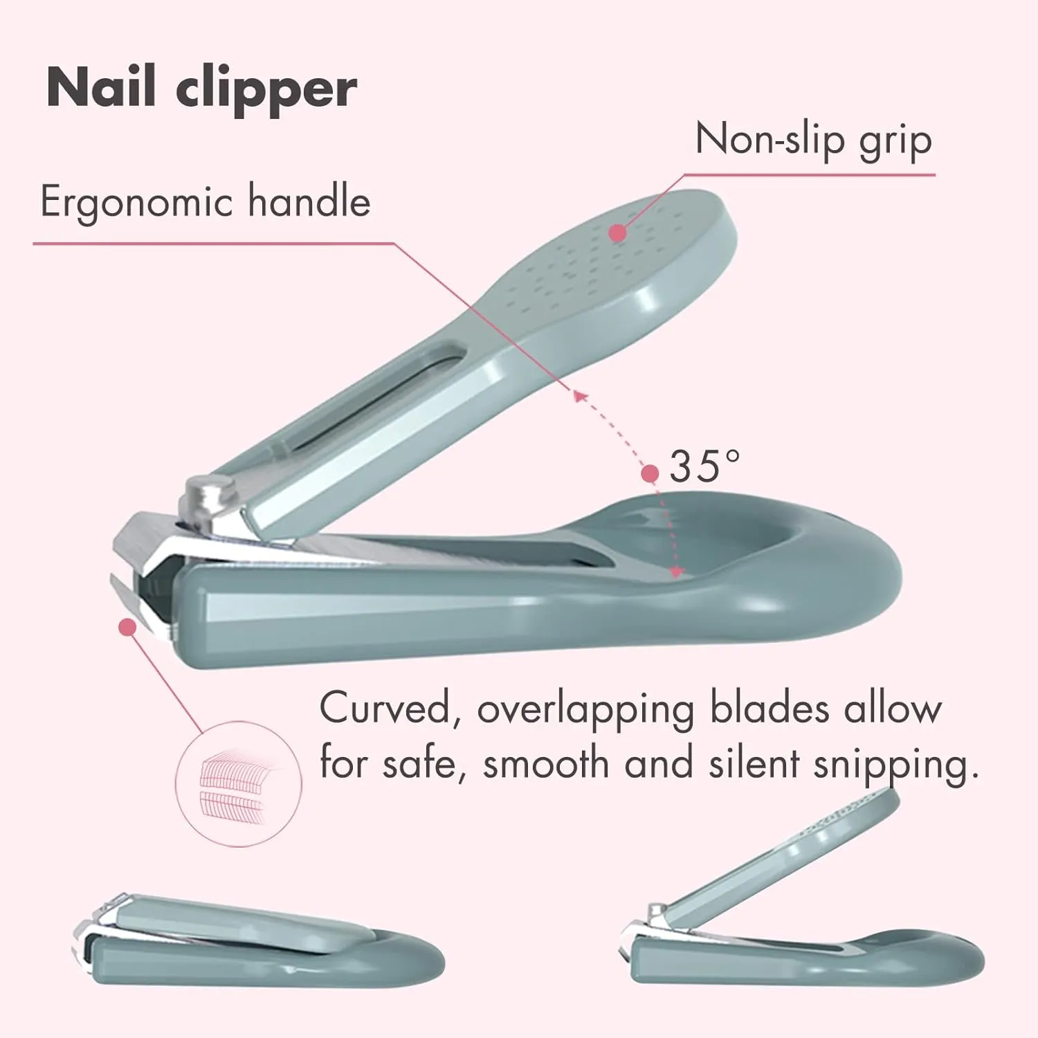 Baby Nail Kit, 4-in-1 Baby Nail Care Set with Cute Case, Baby Nail Clipper, Scissor, Nail File & Tweezer, Baby Manicure Kit and Pedicure kit for Newborn, Infant, Toddler, Kids-Owl Blue