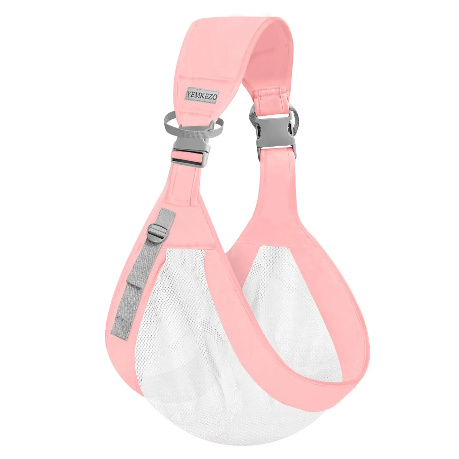 Baby Sling Carrier Newborn to Toddler,Updated Adjustable One Shoulder Labor-Saving Baby Holder Carrier,Tollder Sling Carrying 7-45 lbsSummer-Pink5
