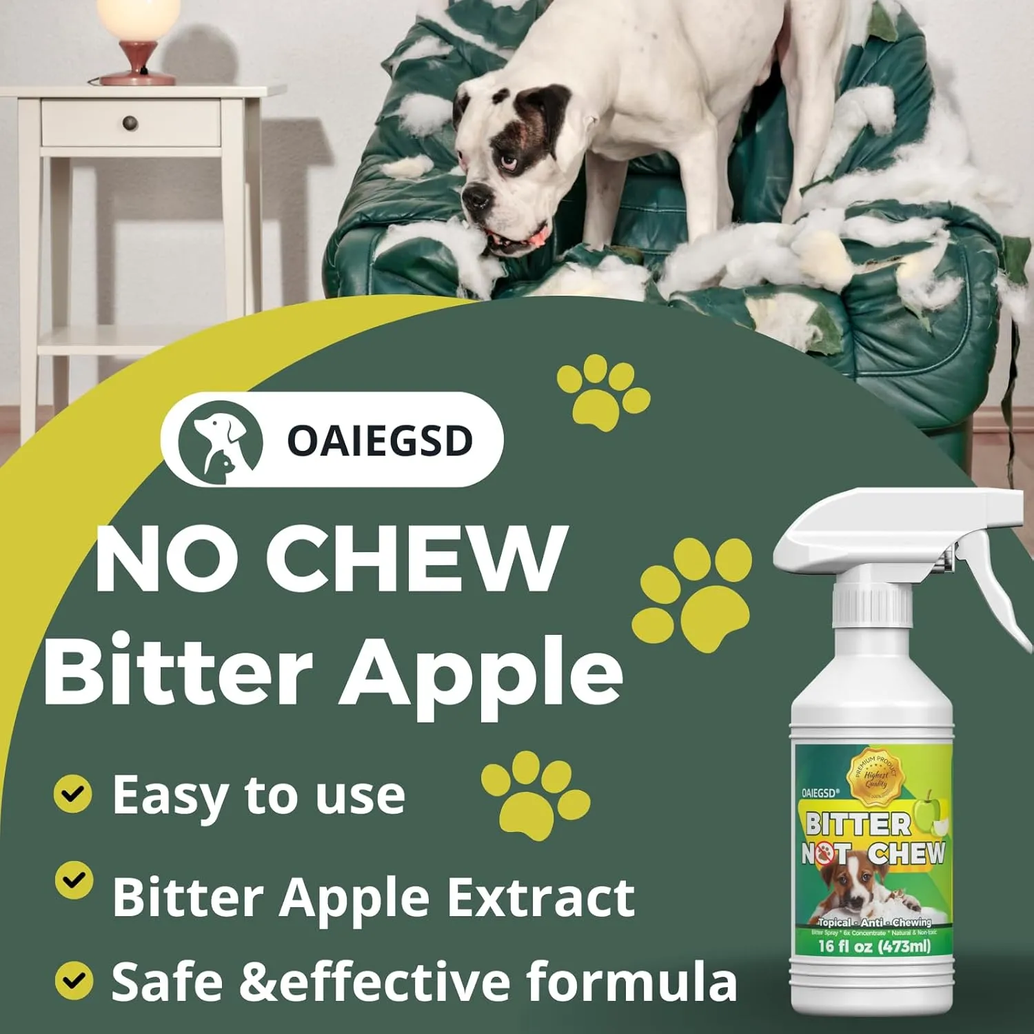 Bitters for Dog Chewing - Effective Chew Deterrent - 16oz