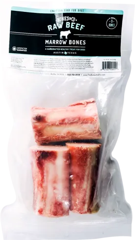 Bones & Co 4" Beef Marrow Bones, Dog Chew, 3pk