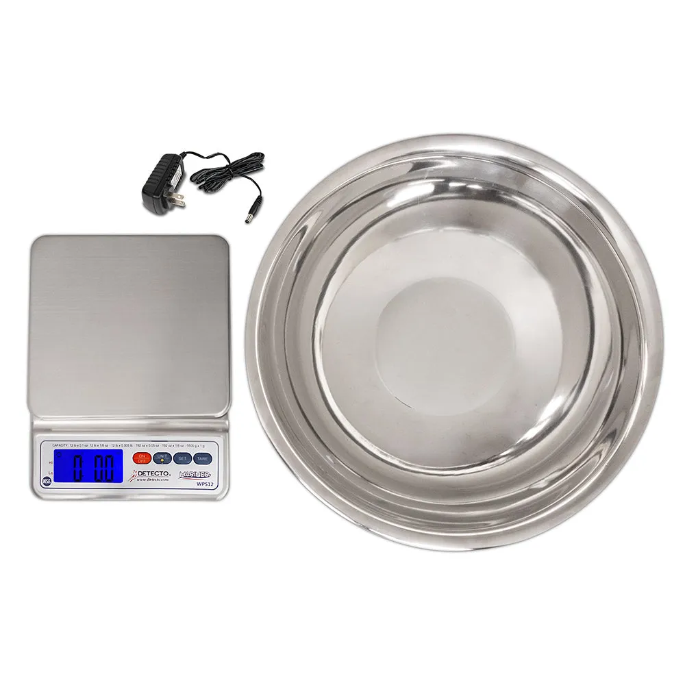 Detecto Mariner Weight Diaper Scale With Utility Bowl, 12 lb
