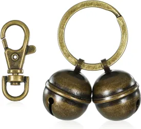 Dog Bells for Collar Pet Tracking with Snap Clips, Made of Pure Copper Extra Loud Dog and Cat Bells for Collar Pet Supplies