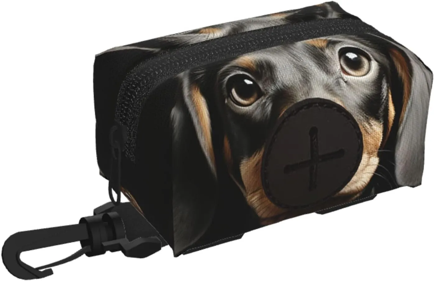 Dog Poop Bag Holder For Leash, Lightweight Dispenser For Pet Waste Bags Pad Dachshund Puppy Potty Carrier Small Doggy Zipper Pouch With Carabiner Clip