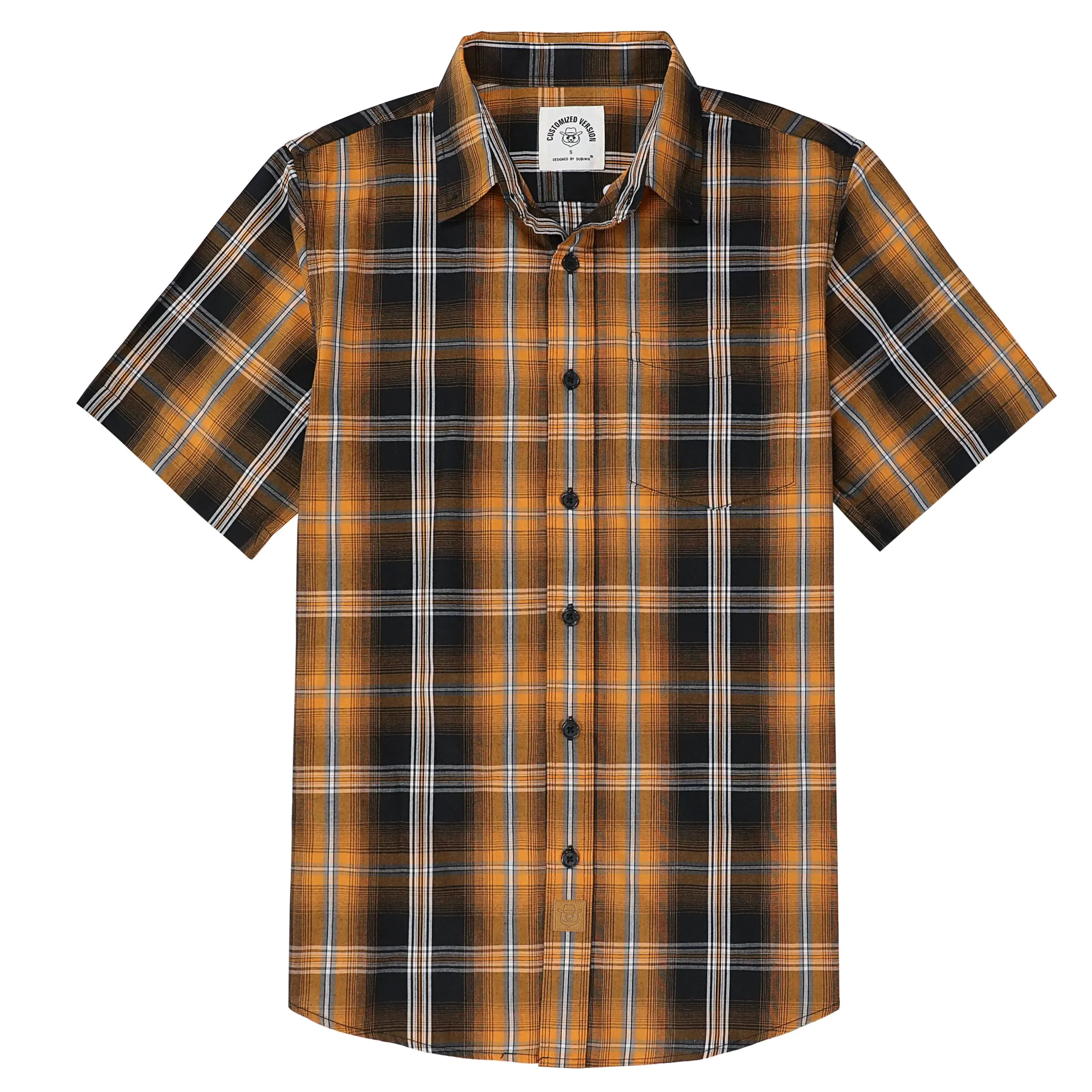 Dubinik® Mens Short Sleeve Button Down Shirts Summer Vintage Short Sleeve Button Down Men Lightweight Men's Casual Shirts#51005
