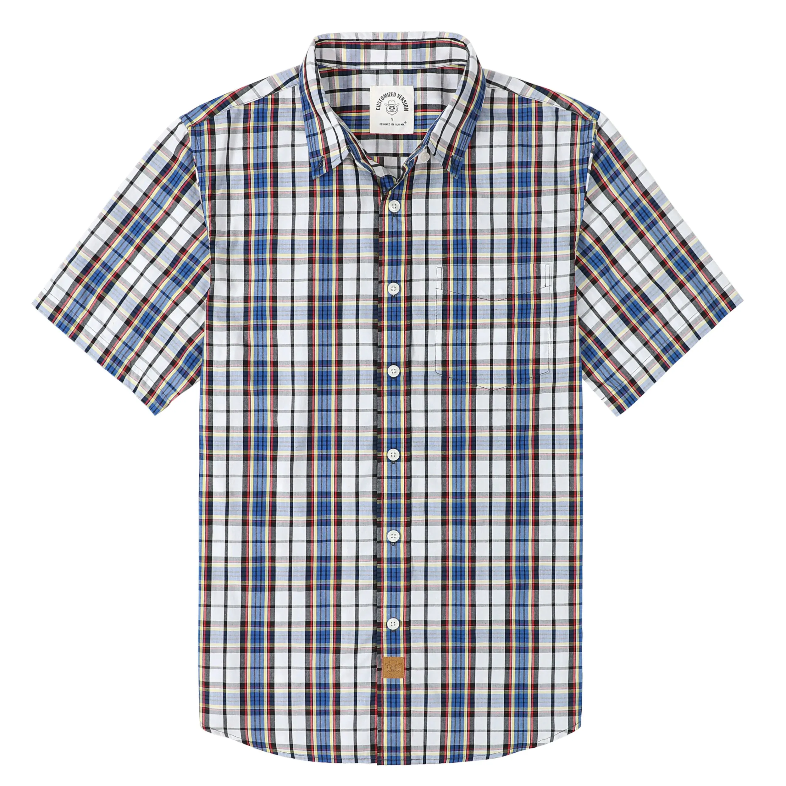 Dubinik® Mens Short Sleeve Button Down Shirts Summer Vintage Short Sleeve Button Down Men Lightweight Men's Casual Shirts#51009