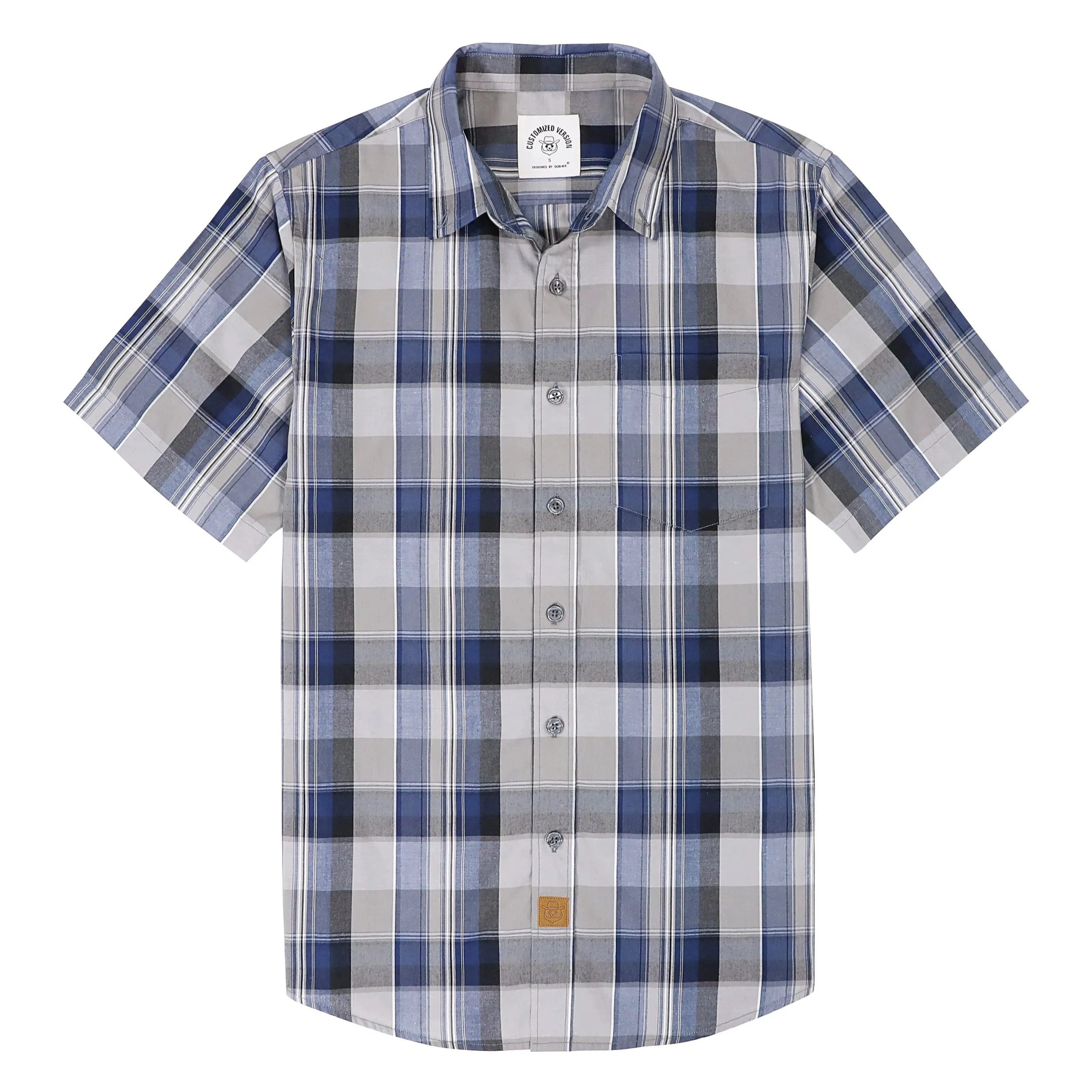 Dubinik® Mens Short Sleeve Button Down Shirts Summer Vintage Short Sleeve Button Down Men Lightweight Men's Casual Shirts#51015