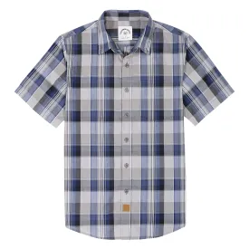 Dubinik® Mens Short Sleeve Button Down Shirts Summer Vintage Short Sleeve Button Down Men Lightweight Men's Casual Shirts#51015
