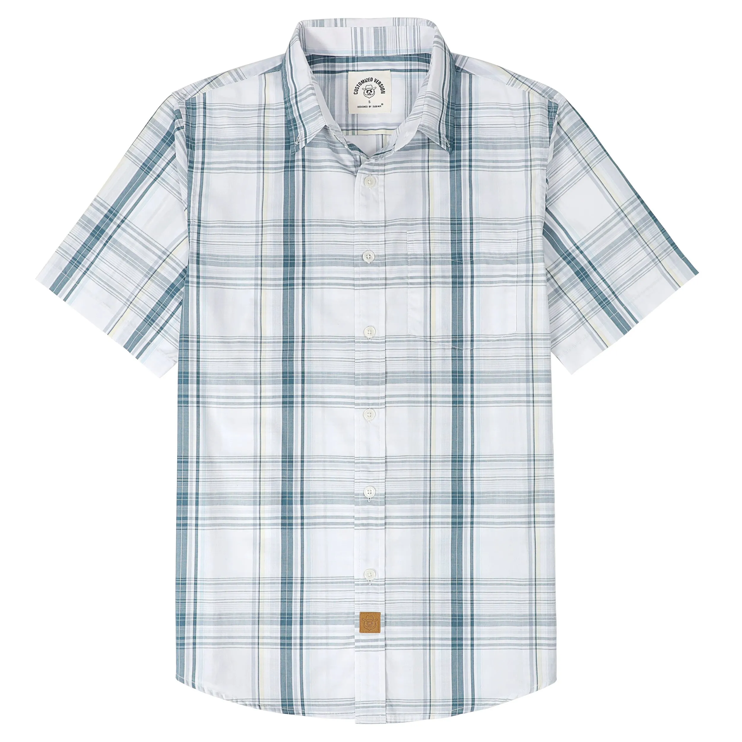 Dubinik® Mens Short Sleeve Button Down Shirts Summer Vintage Short Sleeve Button Down Men Lightweight Men's Casual Shirts#51016