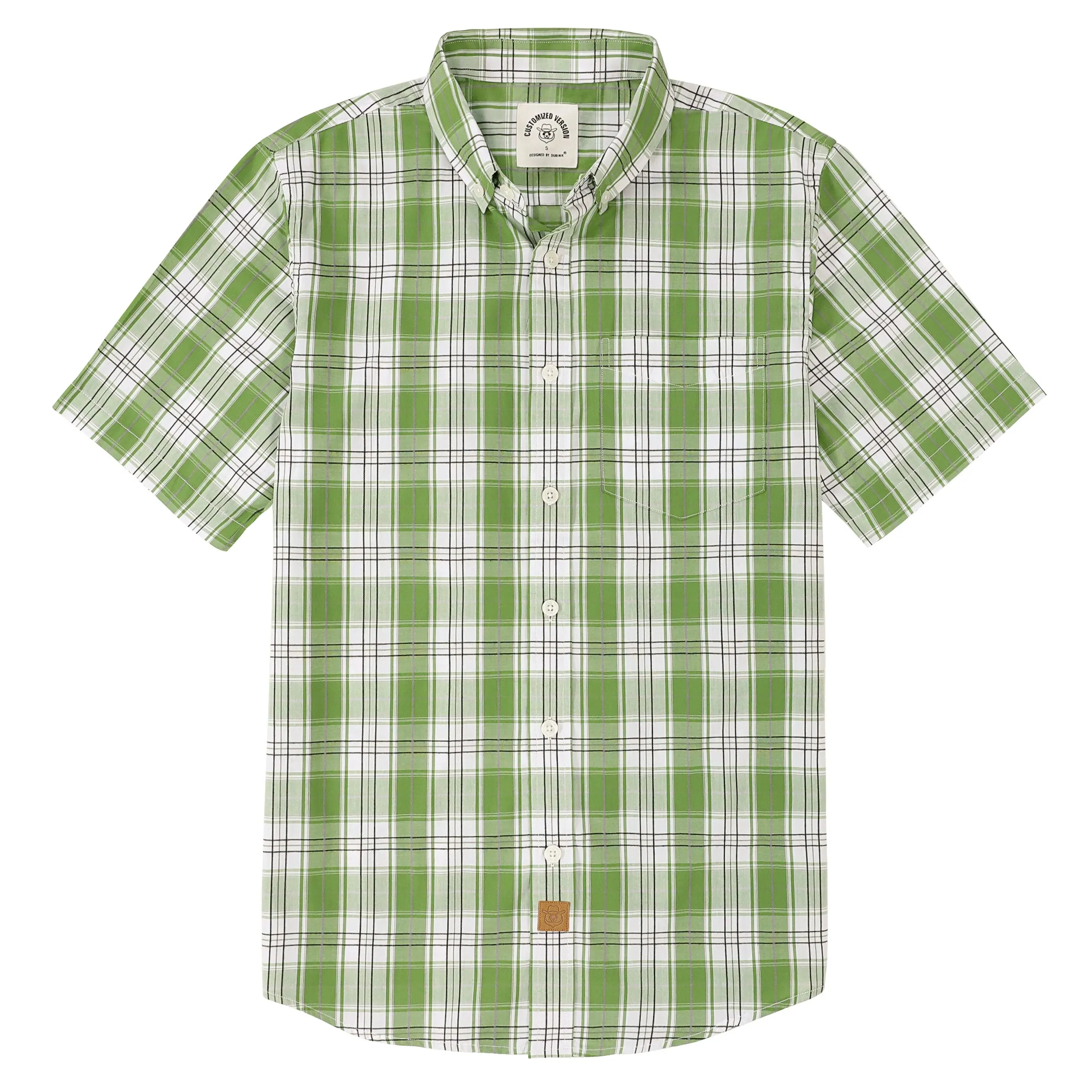 Dubinik® Mens Short Sleeve Button Down Shirts Summer Vintage Short Sleeve Button Down Men Lightweight Men's Casual Shirts#51022