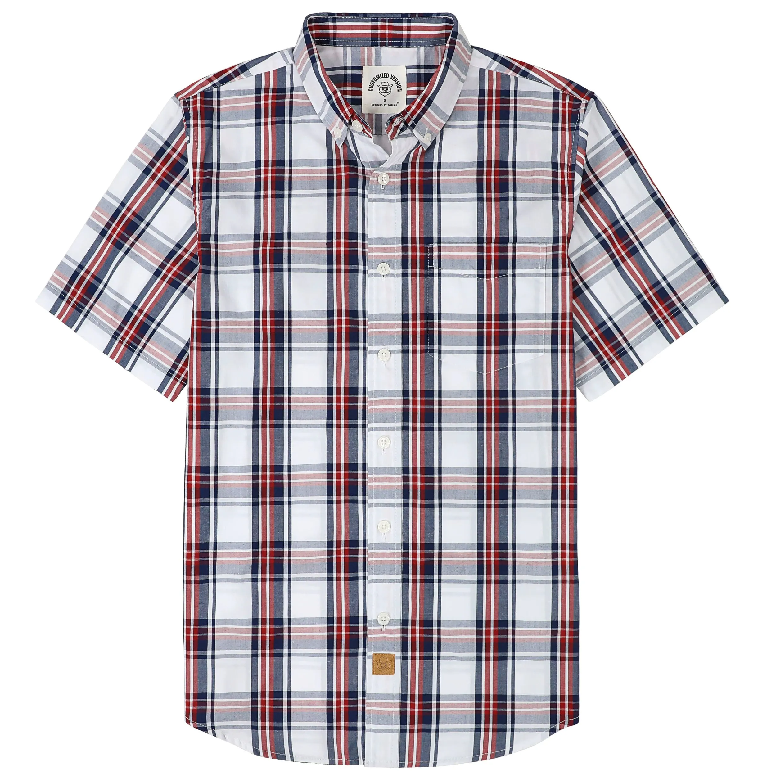 Dubinik® Mens Short Sleeve Button Down Shirts Summer Vintage Short Sleeve Button Down Men Lightweight Men's Casual Shirts#51025
