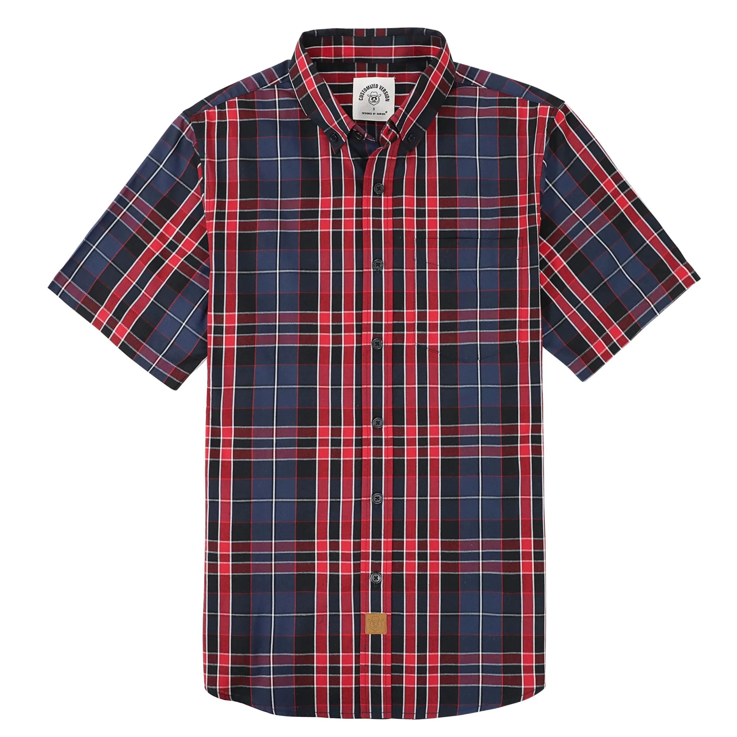 Dubinik® Mens Short Sleeve Button Down Shirts Summer Vintage Short Sleeve Button Down Men Lightweight Men's Casual Shirts#51026