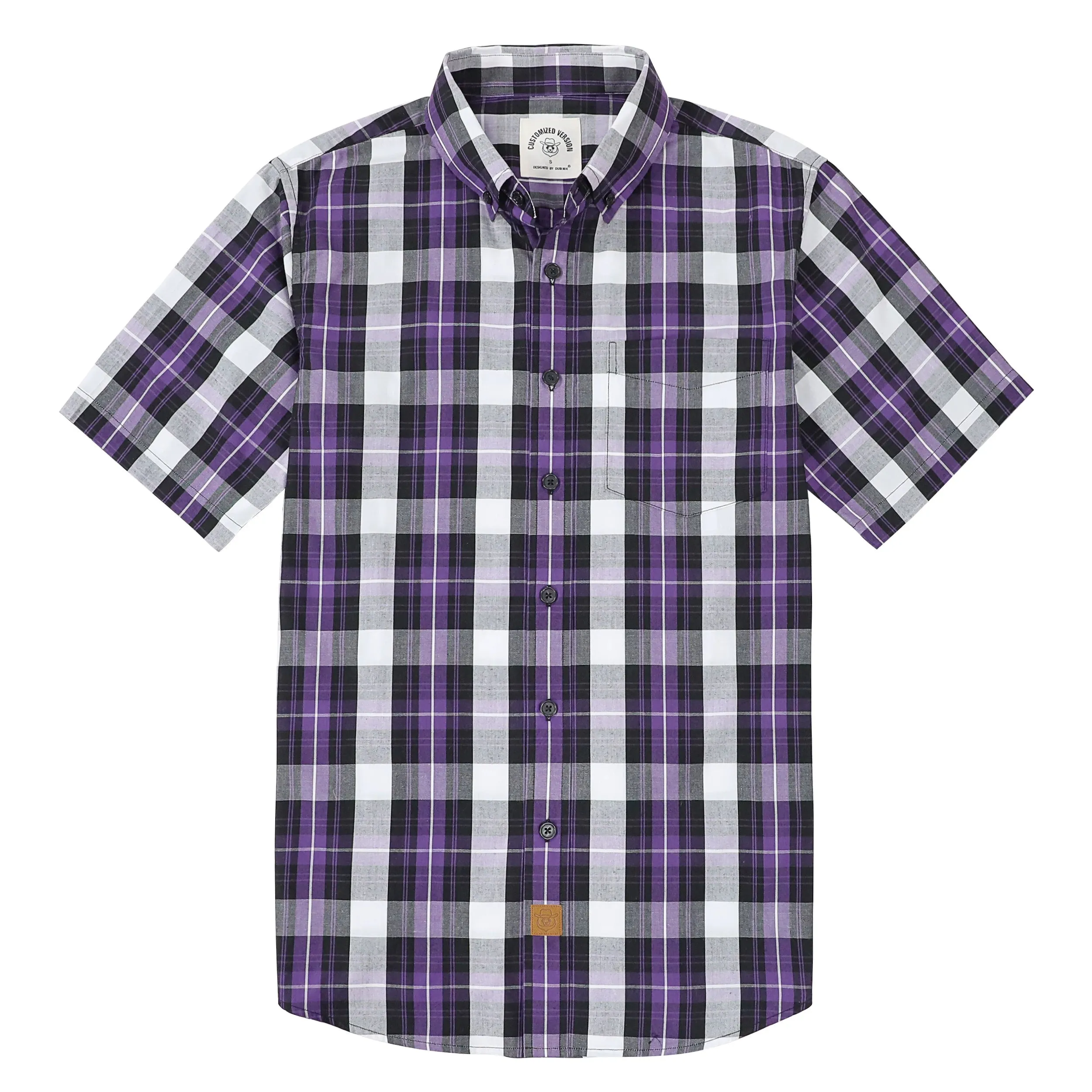Dubinik® Mens Short Sleeve Button Down Shirts Summer Vintage Short Sleeve Button Down Men Lightweight Men's Casual Shirts#51033
