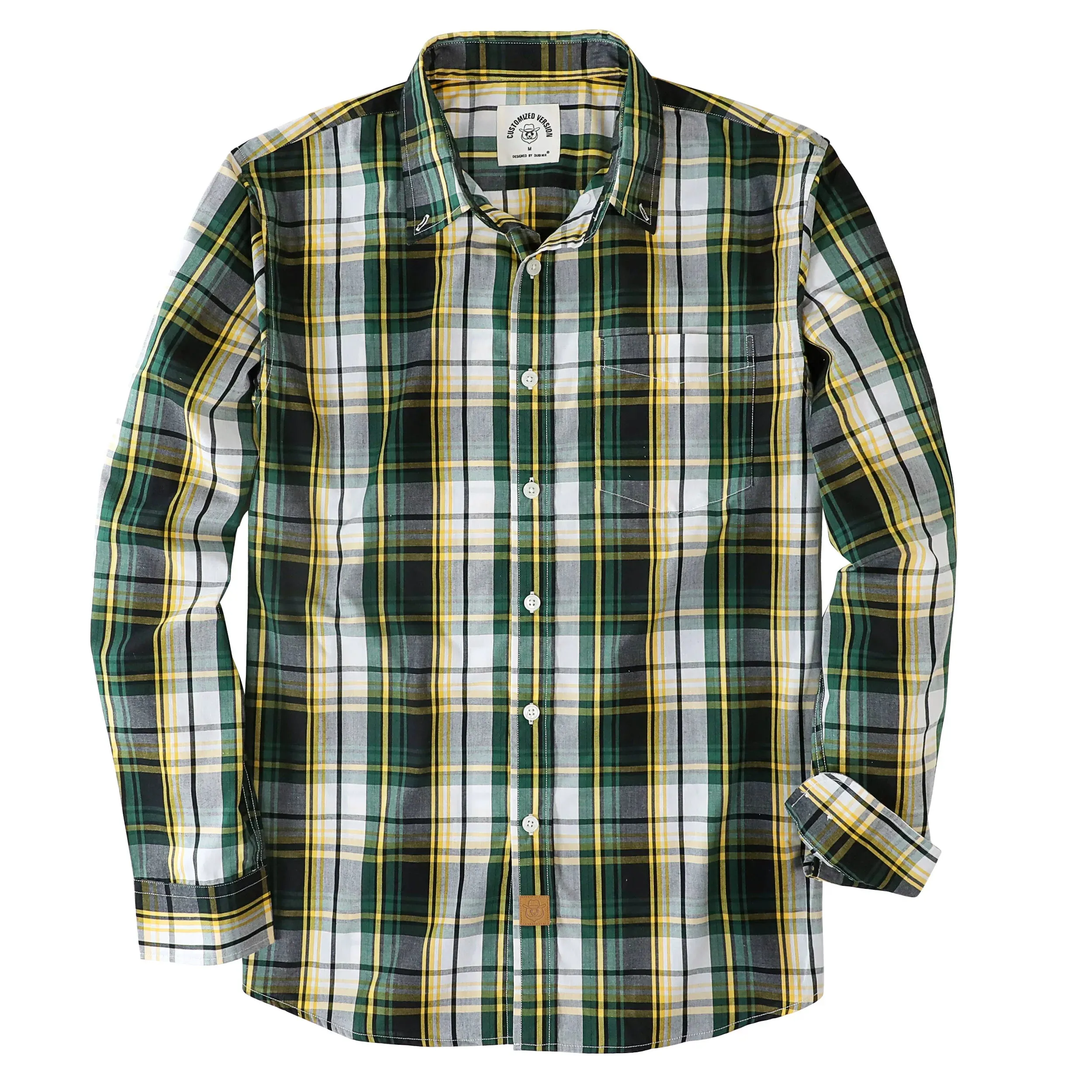 Dubinik®Mens Long Sleeve Casual Button Down Vintage Plaid Shirts#52004
