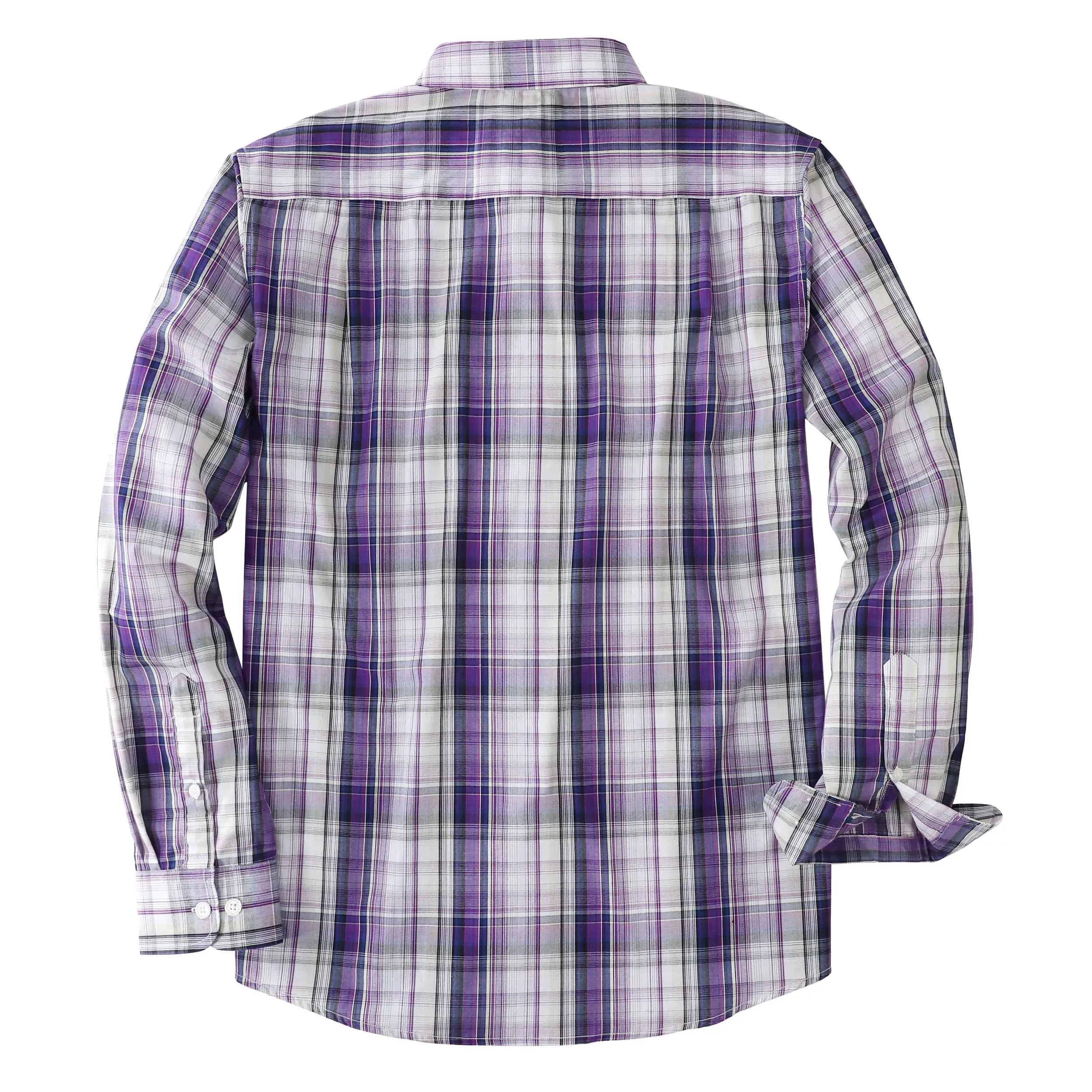 Dubinik®Mens Long Sleeve Casual Button Down Vintage Plaid Shirts#52008