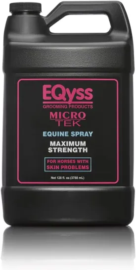 EQyss Micro-Tek Equine Itch Relief Spray - Soothes Irritated Skin, Stops Itching, Scratching, Rubbing - for All Horses, Ponies, Mares, Foals (128 oz)