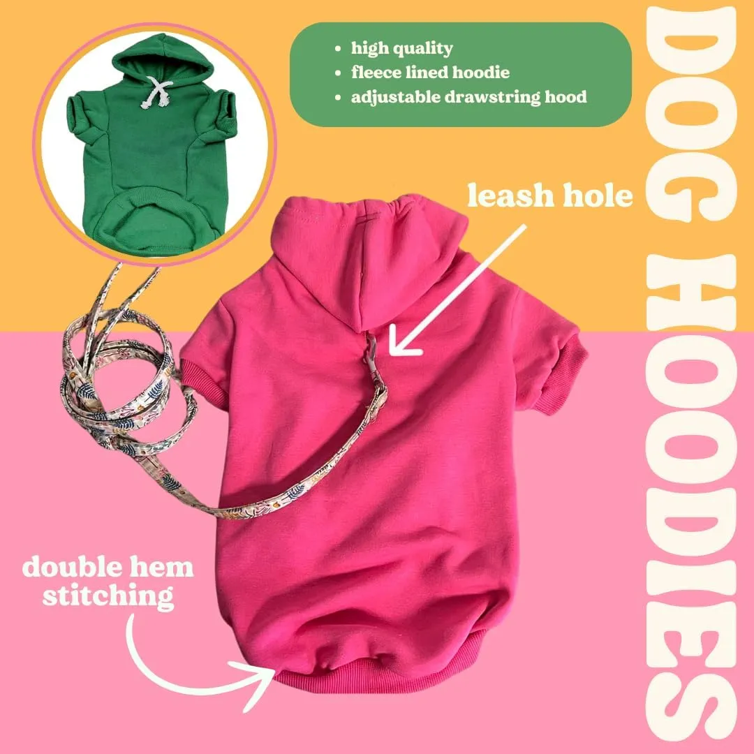 Freelance Dog Model Dog Hoodie | Fleece Lined |Leash Hole| Funny Photoshoot Prop|Hot Pink, X-Small 1355