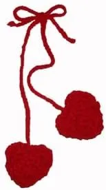 Hand Made Dangling Hearts Catnip Toys from