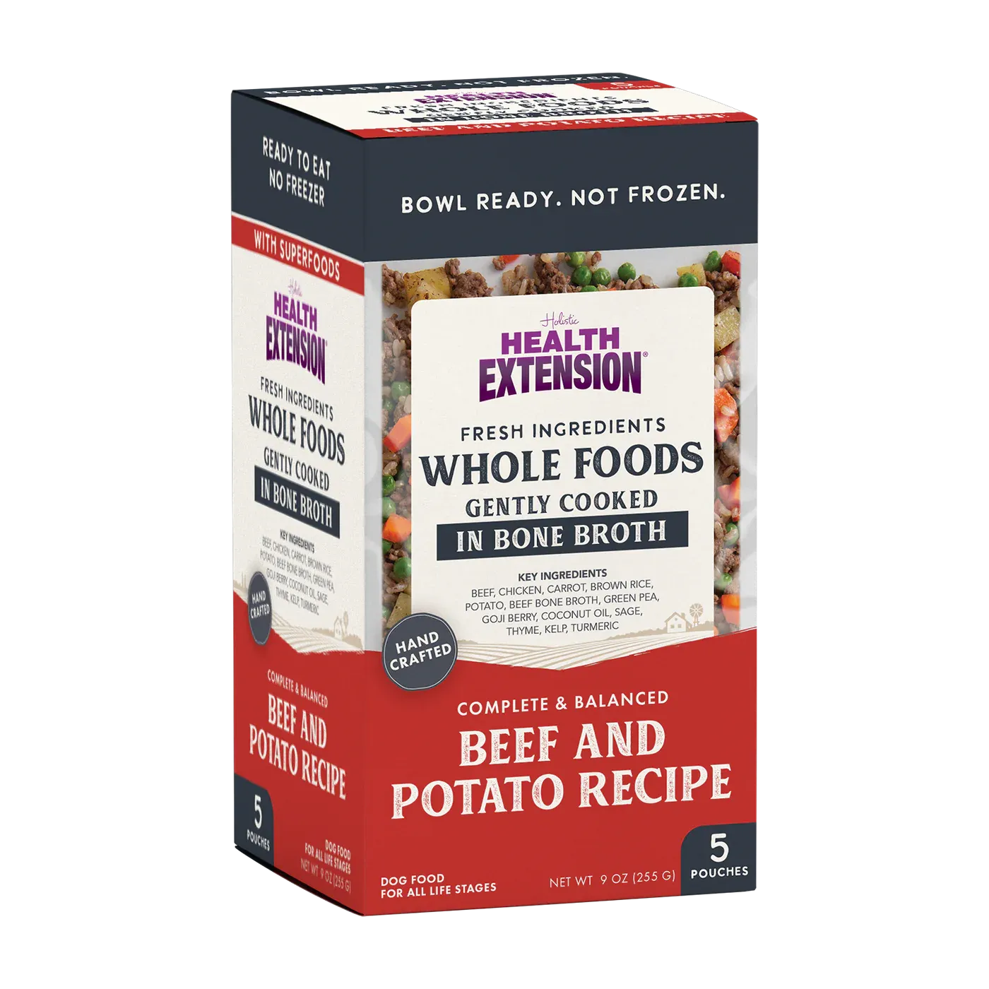Health Extension Gently Cooked in Broth Beef & Potato Recipe Pouches for Dogs, 9-oz pouch