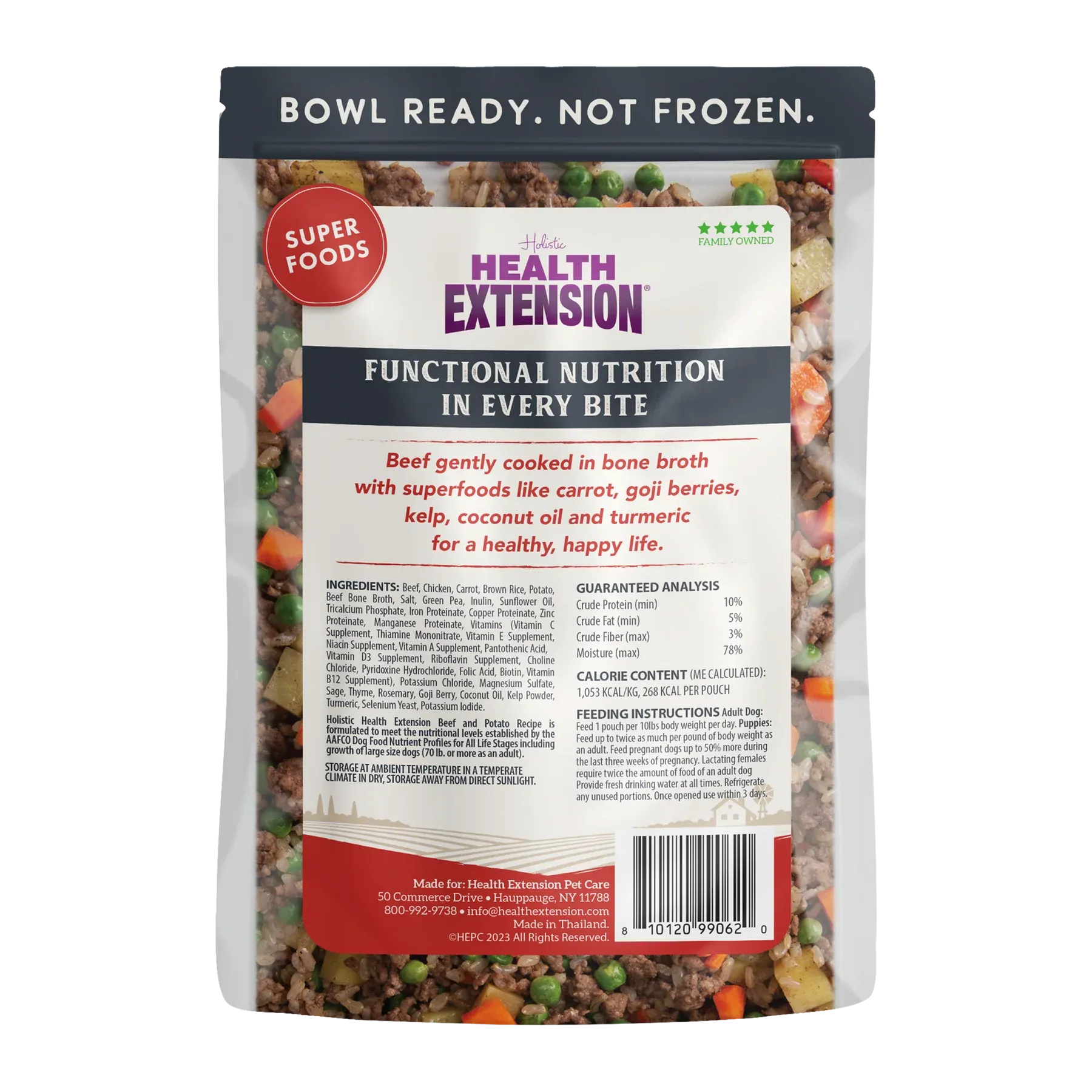 Health Extension Gently Cooked in Broth Beef & Potato Recipe Pouches for Dogs, 9-oz pouch