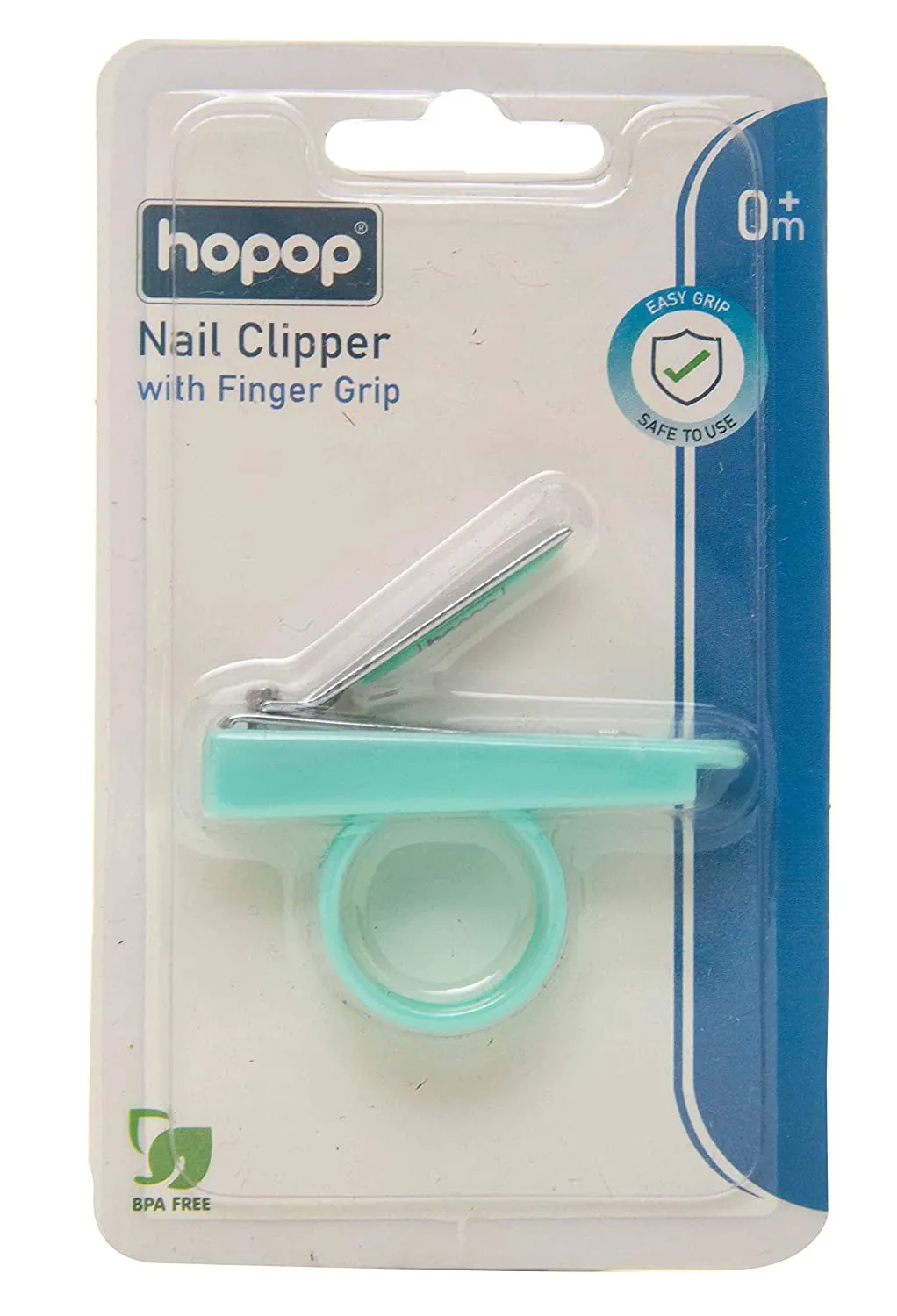 Hopop Nail Clipper with Finger Grip for Children - Green