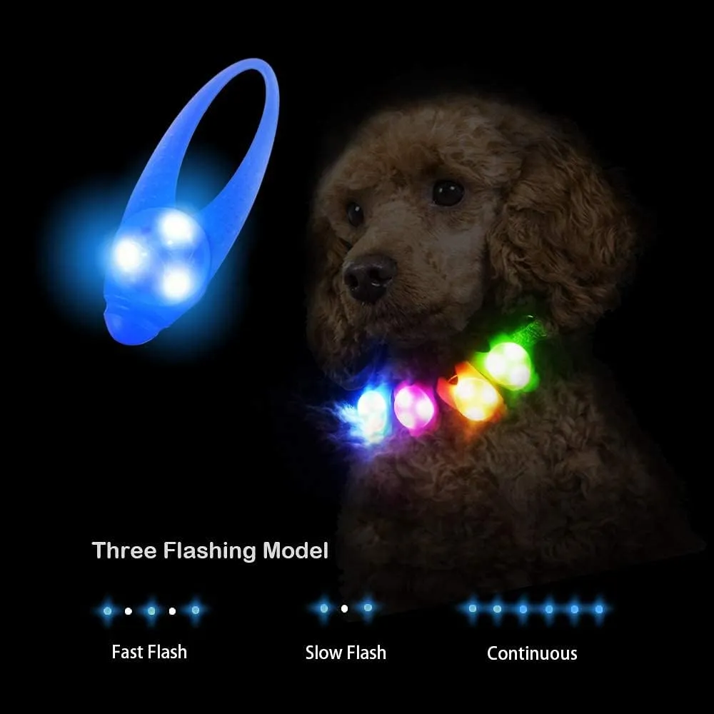 LaRoo Dog Lights for Night Walking,Led Dog Collar Lights for Nighttime Clip On Light up Dog Collar