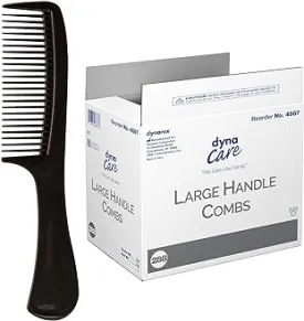 Long Handle Plastic Hair Comb 8.5 inches EACH