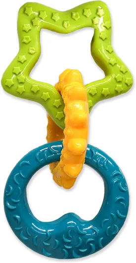 Nylabone Teething Rings Power Chew Toy for Dogs, Dog Toys for Aggressive Chewers, Bacon Flavor, Small - Up to 25 Ibs, 1 Count