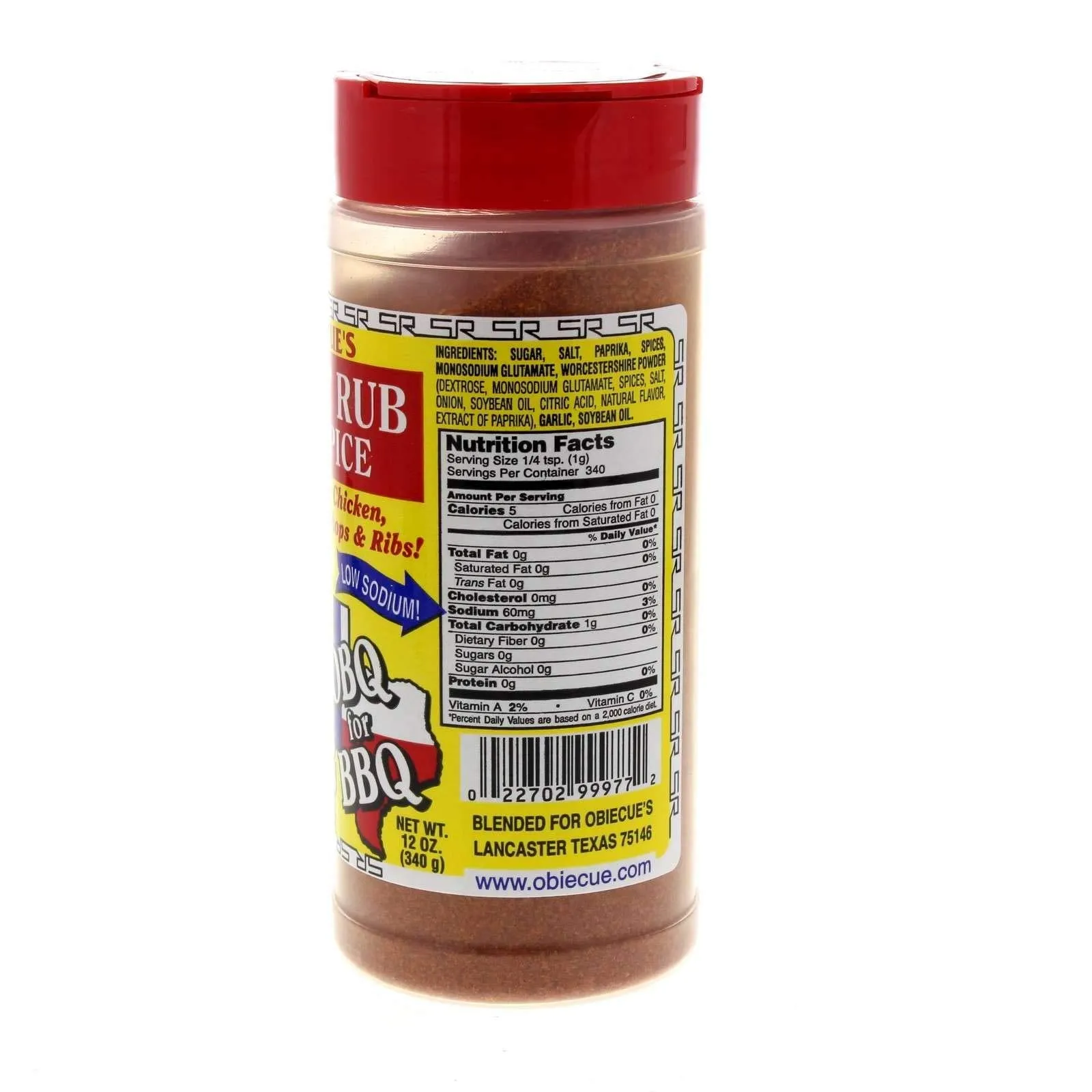 Obie-Cue's Sweet Rub BBQ Spice - 12oz