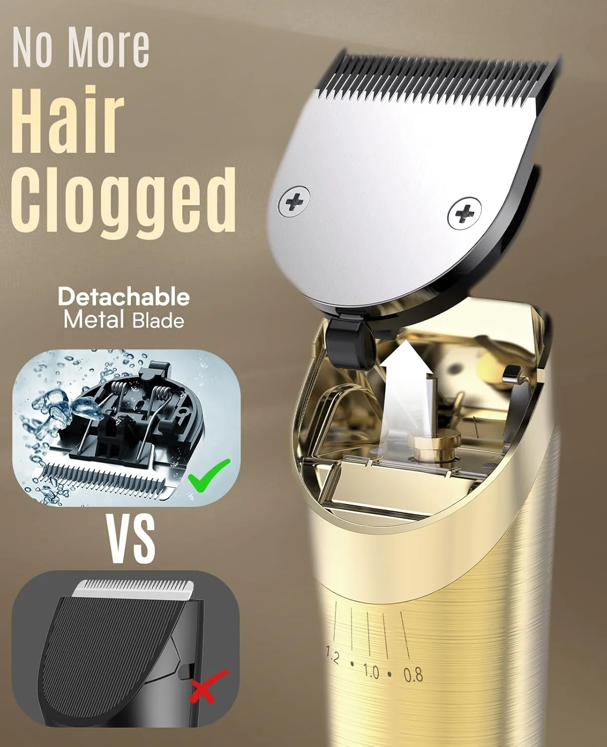oneisall Cordless Horse Clippers,Low Noise 2 Speed Grooming Clippers,Horse Trimmer Shaver Kit for Matted Long Hair,Detachable Stainless Steel Blade Grooming Kit for Thick Coat