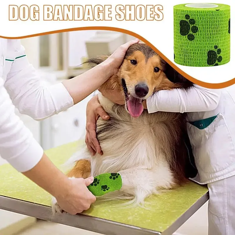 Pet Wrap Bandage Breathable Dog Bandage Shoes | Vet Pet Wraps Dog Cohesive Bandage Multifunctional Pet Wound Care Bandage