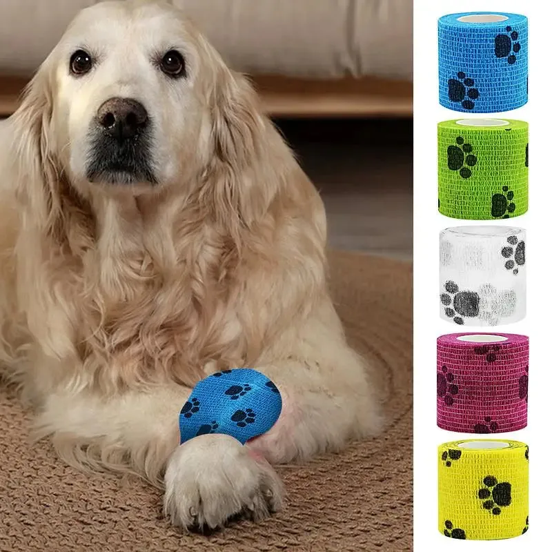 Pet Wrap Bandage Breathable Dog Bandage Shoes | Vet Pet Wraps Dog Cohesive Bandage Multifunctional Pet Wound Care Bandage
