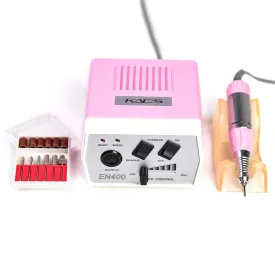 Professional Nail Drill Machine Electric Nail File Acrylic Manicure Pedicure Grinding Drill Set Low Heat Low Noise Low Vibration,30000 RPM Polishing Shape Tools Design for Home Salon Use(Pink 110V)