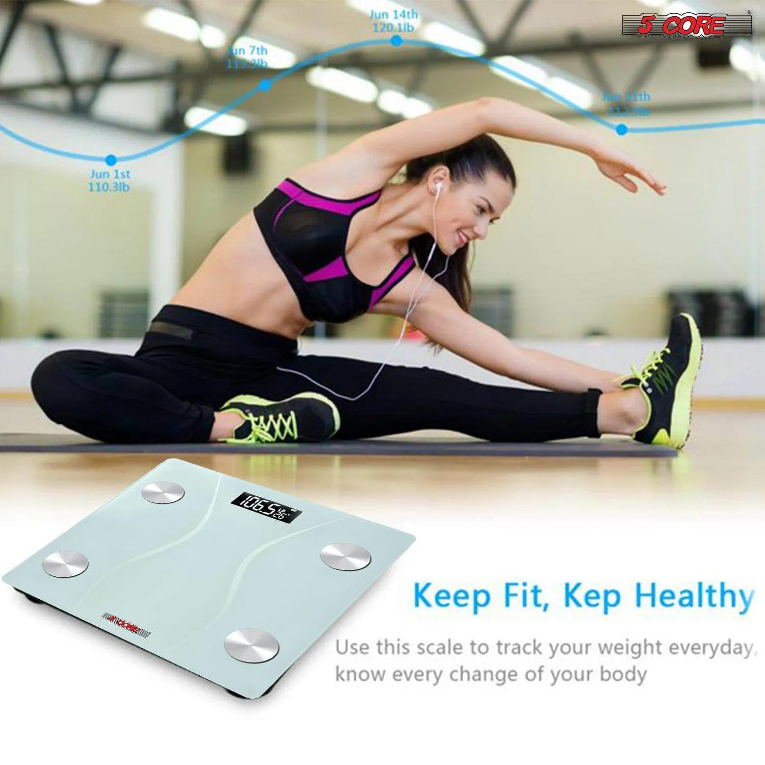 Rechargeable Body Weight Scale