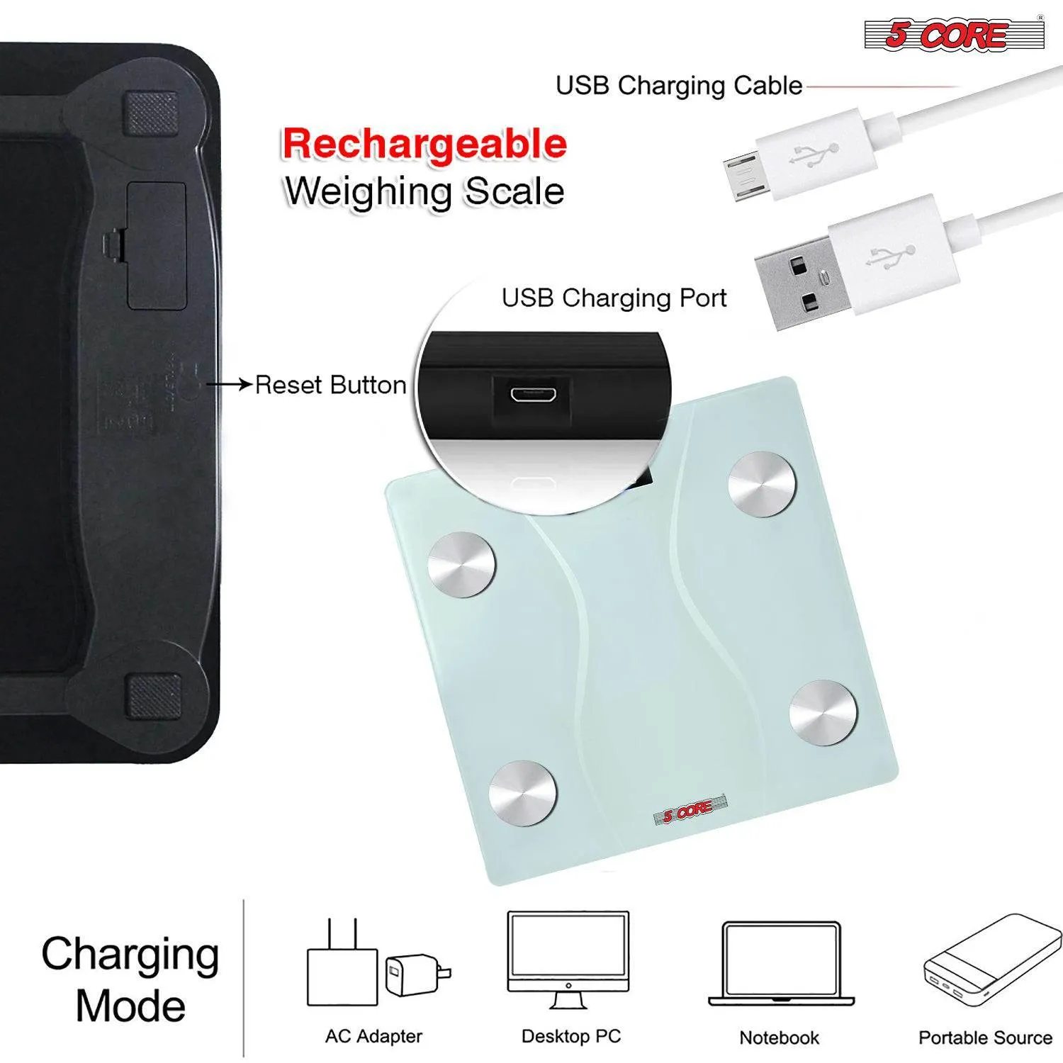 Rechargeable Body Weight Scale