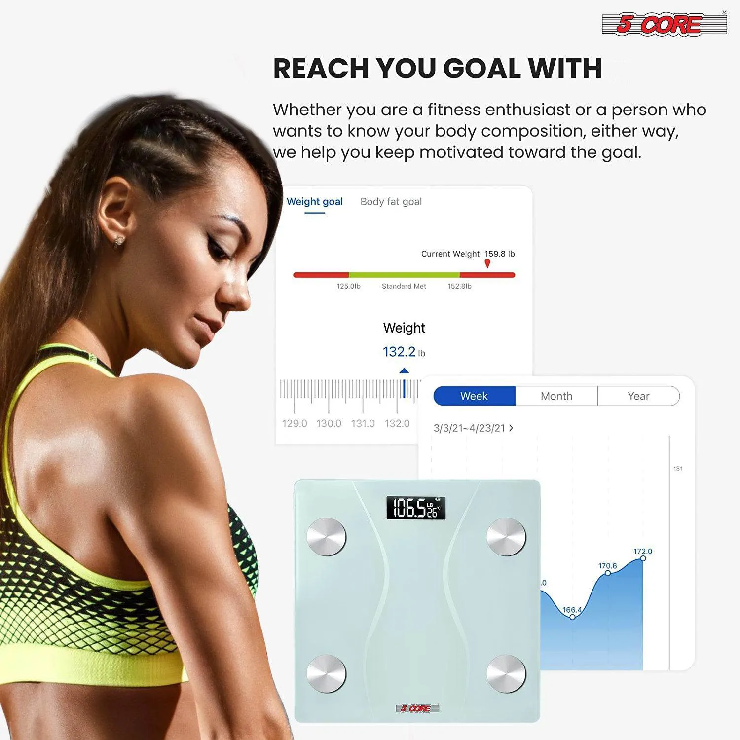Rechargeable Body Weight Scale