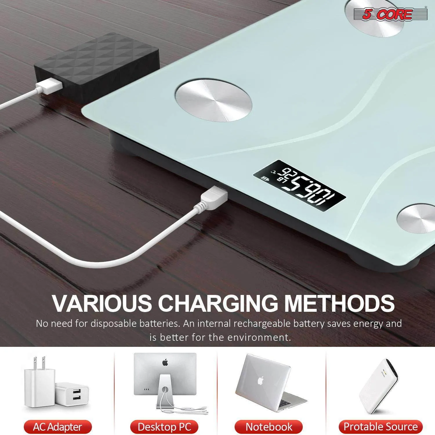 Rechargeable Body Weight Scale