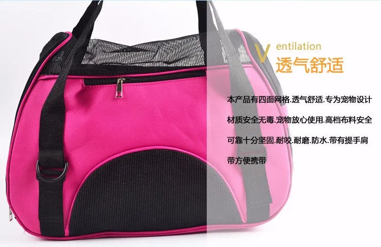Sidiou Group Small Dogs Sport Style Pet Front Carrier Mesh Comfortable Travel Tote Shoulder Bag