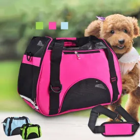 Sidiou Group Small Dogs Sport Style Pet Front Carrier Mesh Comfortable Travel Tote Shoulder Bag