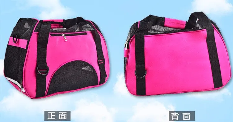 Sidiou Group Small Dogs Sport Style Pet Front Carrier Mesh Comfortable Travel Tote Shoulder Bag