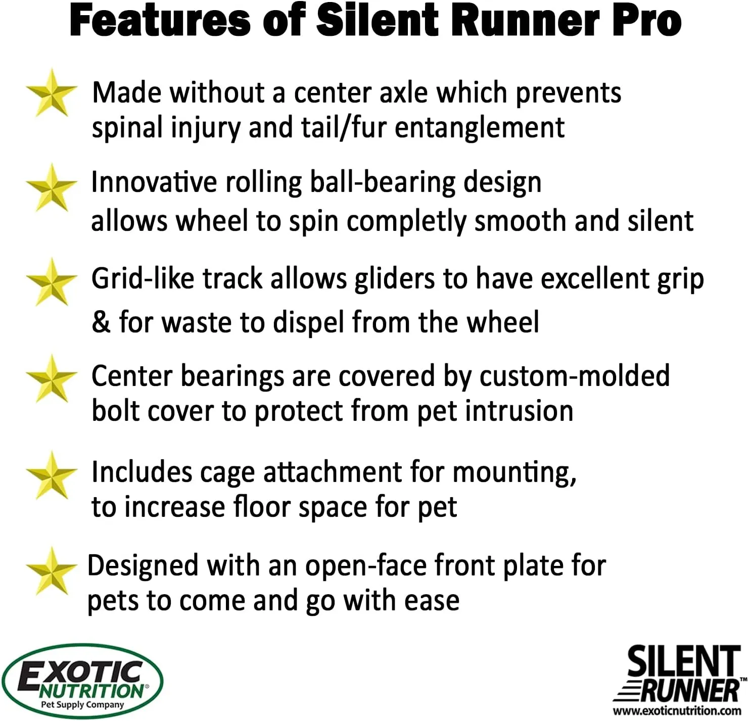 Silent Runner Pro Wheel (Black with Stand)
